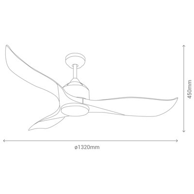 Brayden Studio 132 cm LED-Deckenventilator mit Fernbedienung Lowes